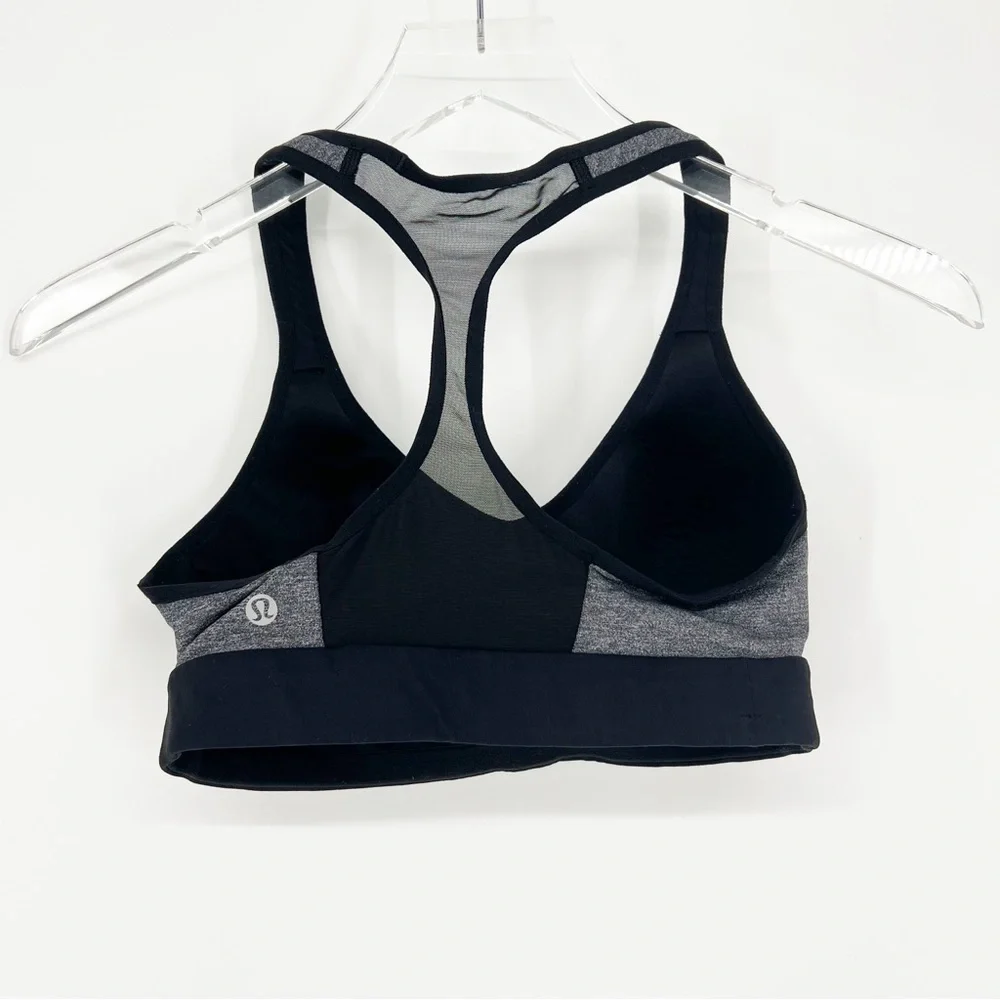 Lululemon Speed Up High Support Padded‎ Racerback Sports Bra 4 Grey - Picture 3 of 7